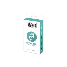 Préservatifs lubrifiés extra fin en latex x12 avec réservoir Extra Feel 53 mm 